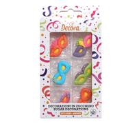 Decora 0500433 Confezione Da 6 Maschere Di Carnevale In Zucchero