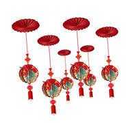 6 decorazioni per soffitto di Capodanno 2026 Anno del Cavallo per finestra