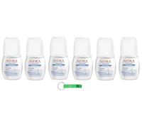 6 deodoranti Nidra deodoranti Idratante Roll-On con proteine del latte 0% alcool 50 ml + portachiavi gratuito Beni Culinari