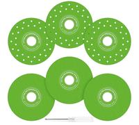 6 dischi da taglio in vetro for smerigliatrice angolare, 4,5" for lastre di roccia, for rettifica piatta, for tagliare piastrelle, for ceramica, cristallo, piastrelle, giada, bottiglie di vino (porosi