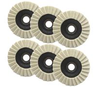 6 dischi per lucidatura, 125 mm x 22,2 mm, dischi per lucidatura, dischi per levigatrice angolare, per levigare e lucidare vernice, legno, plastica