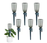 6 dispositivi per irrigazione per piante con 6 bottiglie da 500 ml, kit di irrigazione automatica a goccia con valvola di controllo a rilascio lento per la cura delle piante da interni ed estern