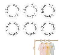 6 divisori per armadio per bambini, divisori a doppia faccia, organizer per armadio per neomamme, papà, genitori, decorazione per la cameretta dei bambini, divisori rotondi scrivibili e riutilizzabili