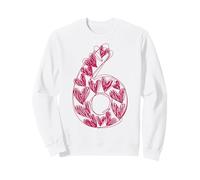 6 Dolci 67 Cuori Disegnati a Mano Carino Ragazze Bambini Famiglia Abbinamento Felpa