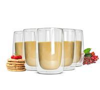 6 Doppia Parete Latte Macchiato Occhiali 380ml Bicchiere Bicchieri Caffè