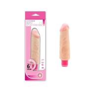 6'' DUO DENSITY VIBRATORE FALLO REALISTICO DILDO VIBRANTE FLESSIBILE IN SILICONE