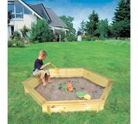 6-Eck Recinto per la Sabbia Fynja Con Bianco Plane Legno 173 x 148 X 21 CM