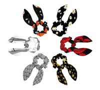 6 elastici per capelli bianchi gialli margherite nere elastici per coda di cavallo elastici per capelli per donne ragazze bambini