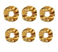 6 elastici per capelli classici e lussuosi in velluto morbido di alta qualità, elastici per coda di cavallo, per donne, ragazze e bambini (6,yellow)