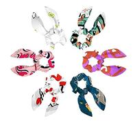 6 elastici per capelli con fiocco, elastici per capelli, elastici per capelli, elastici per capelli, fiocco per coda di cavallo, accessori per donne e ragazze, lettere d'amore z-42201