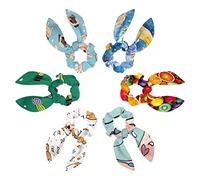 6 elastici per capelli con fiocco, elastici per capelli, elastici per capelli, fiocchi per capelli, accessori per coda di cavallo, accessori per donne, ragazze e bambini, adorabile angelo