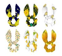 6 elastici per capelli con fiocco, elastici per capelli, per coda di cavallo, accessori per donne, ragazze e bambini, con grande girasole giallo