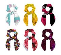 6 elastici per capelli con fiore giallo girasole elastici per coda di cavallo, per donne, ragazze e bambini