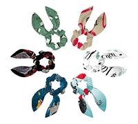 6 elastici per capelli con motivo "Follow Your Heart", per coda di cavallo, per donne, ragazze e bambini