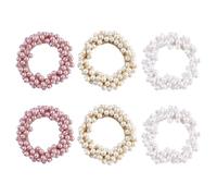 6 elastici per capelli con perle piccole perline cravatte per capelli con perle per capelli fantasiosi elastici per capelli da sposa elastici per capelli per ragazze braccialetti per capelli elastici