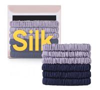 6 elastici per capelli in seta, piccoli, 22 momme, 100% pura seta di gelso, per donne e ragazze, elastici per capelli sottili e magri, non danneggiano (colore 11)