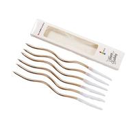6 eleganti tortine ricurve placcate in oro colorate per compleanno e baby shower, decorazione per feste e anniversari