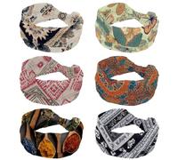 6 fasce elastiche da donna a turbante ampio, con farfalle che volano, morbide, antiscivolo, per yoga, allenamento, sport, corsa