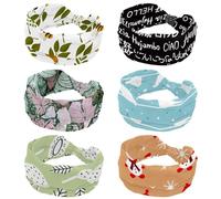 6 fasce elastiche da donna con scritta "Hello word", in diverse lingue, larghe, antiscivolo, per yoga, allenamento, palestra, corsa, fitness, sport