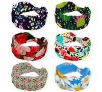 6 fasce elastiche per capelli con fiori di cactus del deserto, da donna, ampie, antiscivolo, fascia per il sudore, fascia per la testa per yoga, allenamento, sport, palestra, corsa, fitness