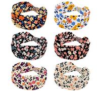 6 fasce larghe con fiori colorati, senza cuciture, fascia elastica per capelli, accessori per capelli da donna