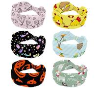 6 fasce per capelli da donna, con motivo di pollo, morbide, larghe, antiscivolo, per yoga, fitness, viaggi, palestra, accessori per capelli