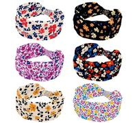 6 fasce per capelli da donna, morbide fasce per capelli da yoga, motivo floreale colorato, fascia larga elastica per capelli, traspirante, per corsa, sport, allenamento, viaggi