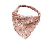 6 fasce per capelli da donna, triangolari, fascia elastica con piccoli fiori, fascia in stile boho, bandana elastica per capelli, sciarpa per capelli, colore rosa B