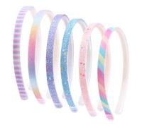 6 fasce per capelli glitterate, fasce colorate per capelli, graziose fasce per capelli, dentate, antiscivolo, accessori per capelli perfetti per feste e uso quotidiano per ragazze