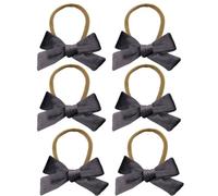 6 fasce per capelli in velluto per bambini, con fiocco, per bambini, per compleanno, Natale