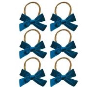 6 fasce per capelli in velluto per bambini, con fiocco, per bambini, per compleanno, Natale