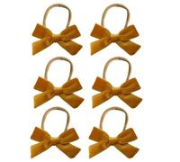 6 fasce per capelli in velluto per bambini, con fiocco, per bambini, per compleanno, Natale