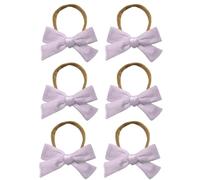 6 fasce per capelli in velluto per bambini, con fiocco, per bambini, per compleanno, Natale