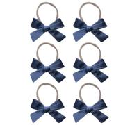 6 fasce per capelli in velluto per bambini, con fiocco, per bambini, per compleanno, Natale