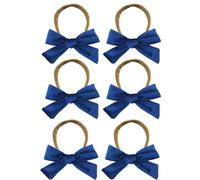 6 fasce per capelli in velluto per bambini, con fiocco, per bambini, per compleanno, Natale