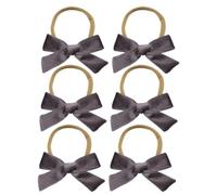 6 fasce per capelli in velluto per bambini, con fiocco, per bambini, per compleanno, Natale