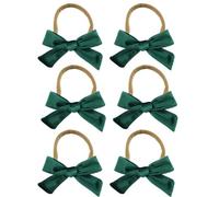 6 fasce per capelli in velluto per bambini, con fiocco, per bambini, per compleanno, Natale