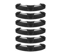 6 fasce tergisudore per elmetto rigide leggere, accessori per casco, fasce per il sudore, fodera per elmetto rigido con chiusure adesive, 22 x 9 cm, per edilizia industriale, colore nero