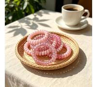 6 fascette per capelli a spirale di colore sfumato, ideali come regalo per | Fermagli per coda di cavallo con cavo telefonico modellato,Ornamenti per capelli per uso quotidiano brevi viaggi