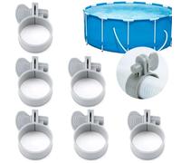 6 Fascette Stringitubo per Tubo Piscina 32-38 mm in Plastica, Morsetto Regolabile per Pompa Filtro, Adatto per Tubi Flessibili e Raccordi da 3,18 a 3,81 cm