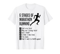 6 fasi della maratona corsa divertente jogger corridori Maglietta
