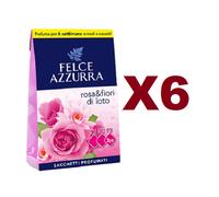 6 FELCE AZZURRA SACCHETTI PROFUMATI ROSA E FIORI DI LOTO DA 3 INTENSO BENESSERE