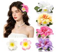6 fermagli per capelli a forma di fiore hawaiano, forcine per capelli hawaiane, accessori per capelli hawaiani per feste in spiaggia e vacanze