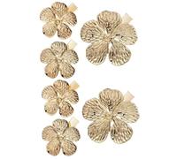 6 fermagli per capelli a forma di piccolo fiore con coccodrillo, color oro, forcine per capelli floreali, accessori per capelli per ragazze e donne, accessori per capelli casual, vacanze, matrimoni