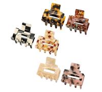 6 fermagli per capelli amichevoli dal design quadrato in acrilico forcina per acconciature a metà sode comode mollette quadrate piccole per donne antiscivolo forcina pratica