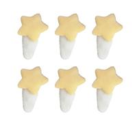 6 fermagli per capelli colorati a forma di stella in peluche con frangia laterale clip alla moda accessori per capelli per l'uso quotidiano