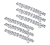 6 Fermagli Per Capelli Con Piume Di Strass, Fermagli Per Capelli Da Donna Eleganti, Fermagli Per Capelli Decorativi Per Acconciatura, Fermagli Per Capelli Lucenti, Accessori Per Capelli Da Donna