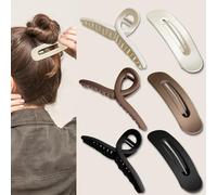 6 fermagli per capelli da donna, 2 stili, grandi clip per capelli spessi e sottili, fermagli per capelli piatti opachi francesi eleganti accessori per capelli piatti per donne e ragazze