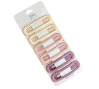 6 fermagli per capelli da donna, colore caramella, opachi, con chiusura a scatto, in metallo antiscivolo, adatti a qualsiasi tipo di capelli, per decorare lo styling (giallo e rosa)