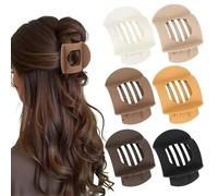 6 fermagli per capelli da donna - fermaglio grande in stile piatto - fermaglio per capelli spessi - fermagli per capelli resistenti in plastica